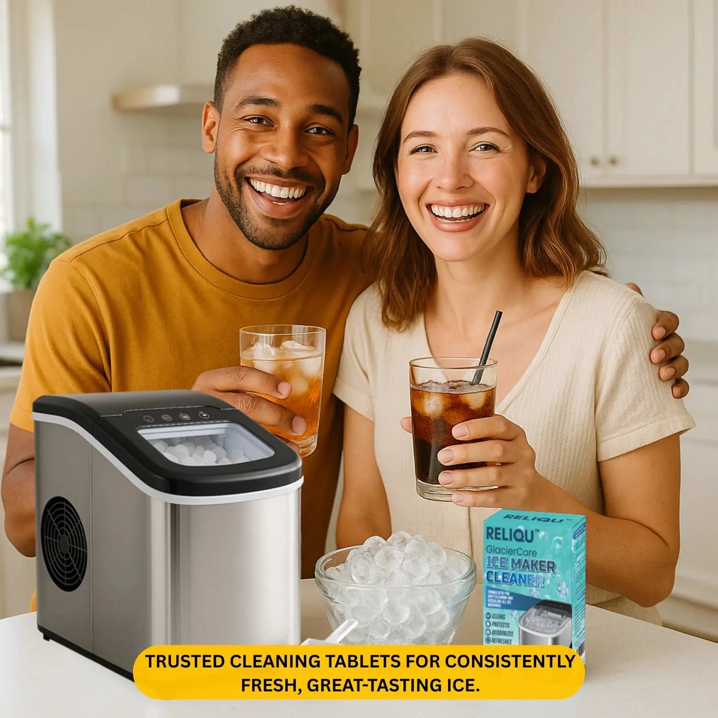GlacierCore Ice Maker Cleaner Tablets – Deep Clean & Descale